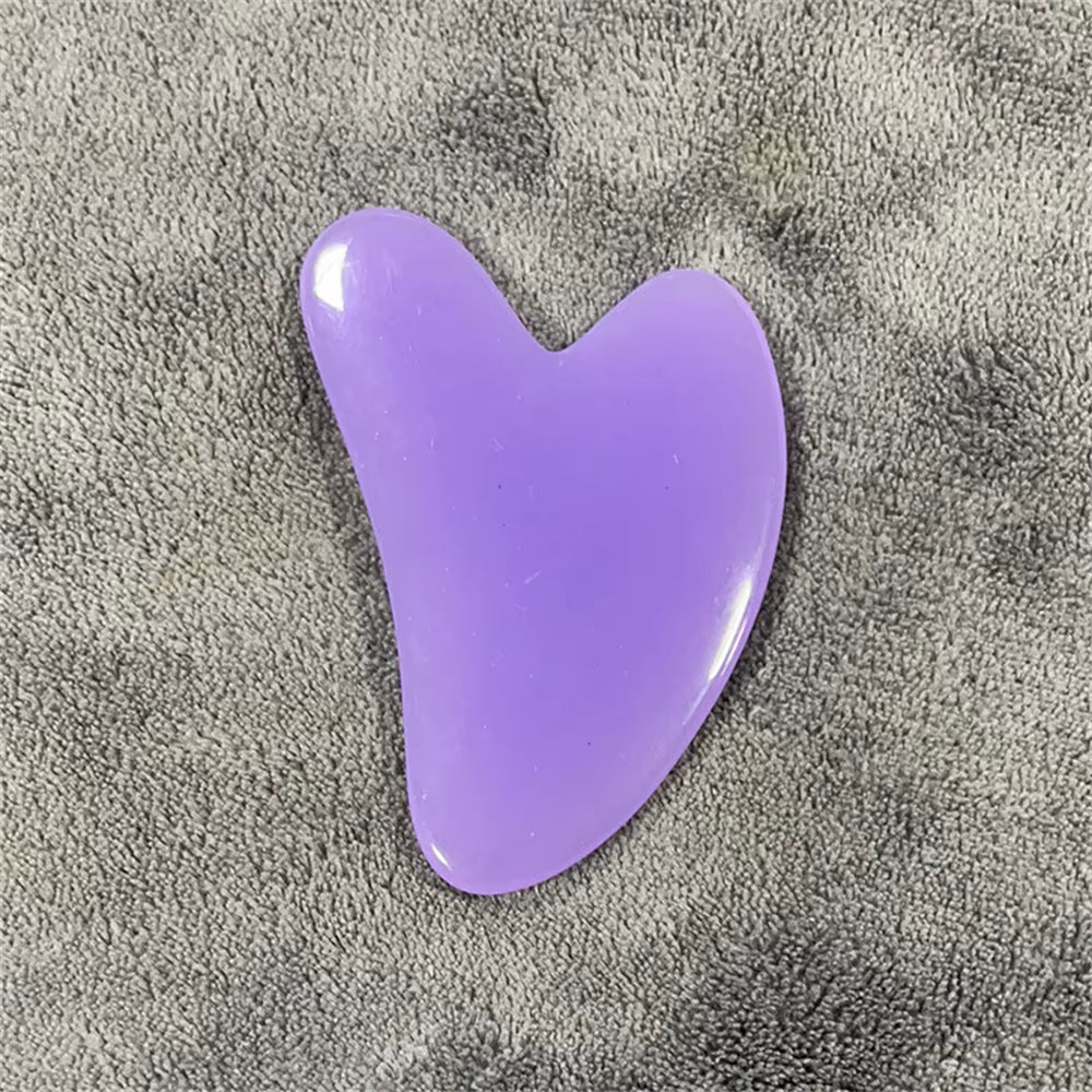 Heart Shape Face SPA Massage Facial Beauty Scraping Massage Face Massager Guasha Board Massager for Face Body Beauty Healty Tool