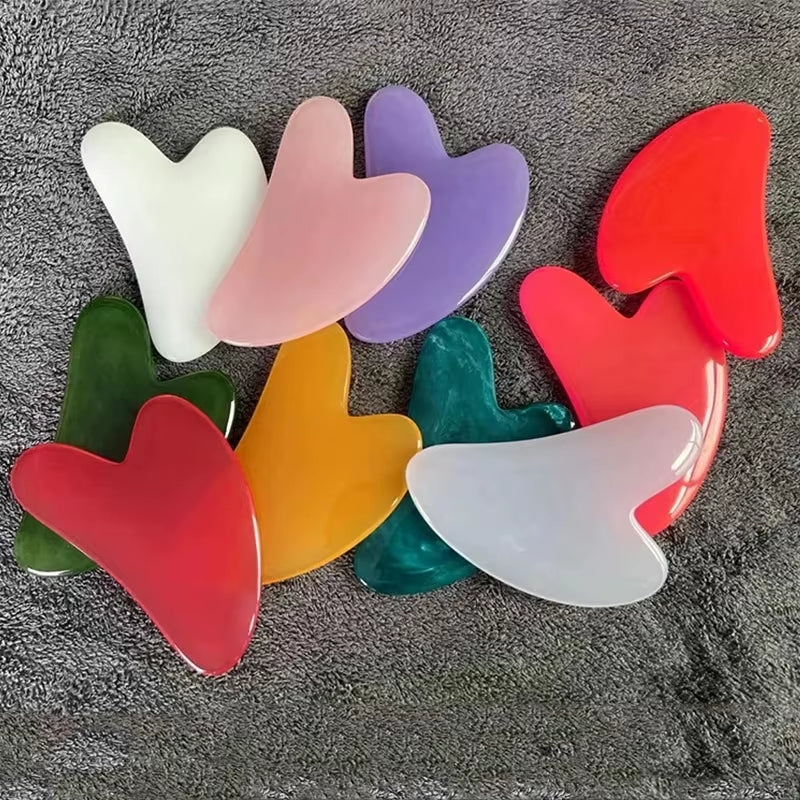 Heart Shape Face SPA Massage Facial Beauty Scraping Massage Face Massager Guasha Board Massager for Face Body Beauty Healty Tool