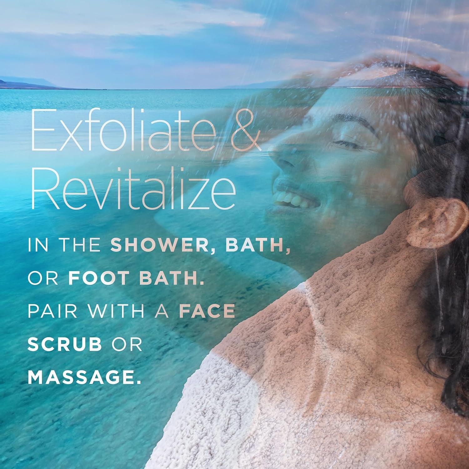 Fine Grain Dead Sea Salt for Bath & Soaking – 19 Lbs, Fast-Dissolving, 100% Pure & Natural, Unscented, Skin-Nourishing Bulk Sea Salt