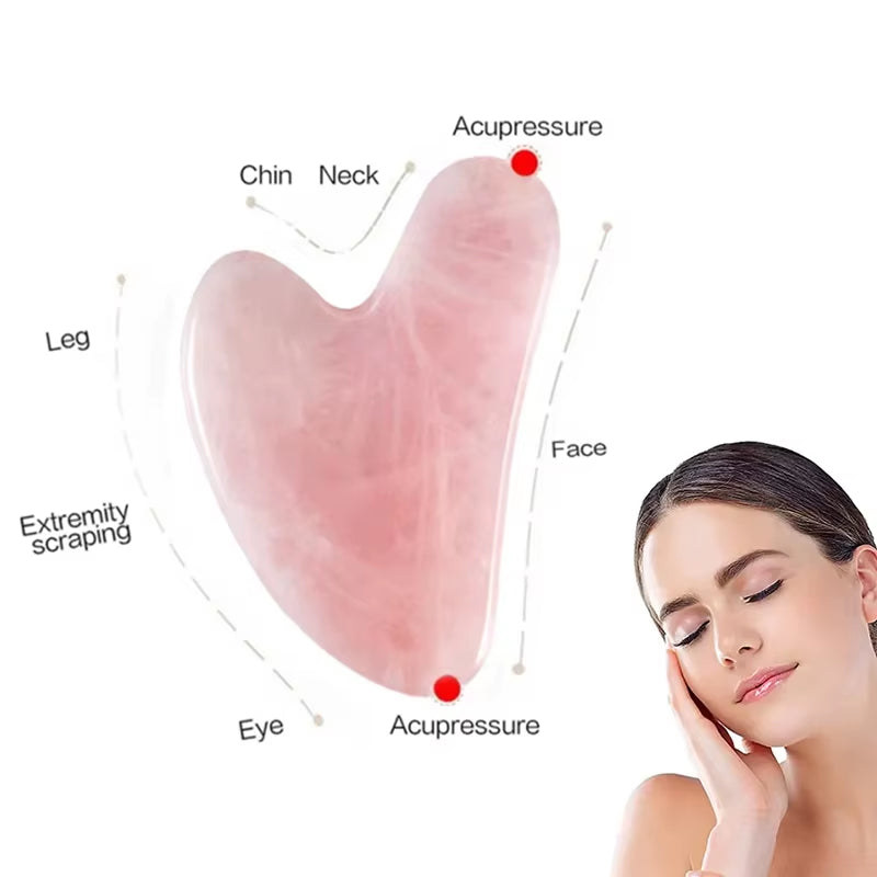 Heart Shape Face SPA Massage Facial Beauty Scraping Massage Face Massager Guasha Board Massager for Face Body Beauty Healty Tool